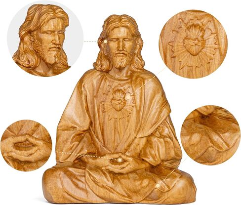 Jesus Christ Statue, Catholic Gifts Women and Men, Meditation Accessories, Christian Decor, Religious Gifts, Small Jesus Figurine, Spiritual and Zen Decor in Saudi Arabia