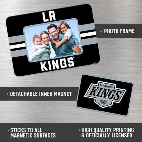 Rico Industries NHL Hockey New York Rangers Stripes Magnetic Picture Frame (5"x6.75") & Magnet Combo Set - Home Décor - Regrigerator, Office, Kitchen in Saudi Arabia