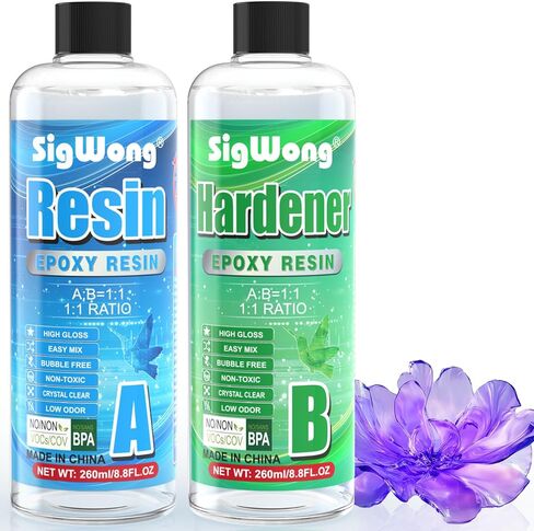 Epoxy Resin 1 Gallon - Crystal Clear Epoxy Resin Kit, No Yellowing No Bubble Easy to Mix 1:1 Ratio Art Resin Casting Resin for Art Crafts, Jewelry Making, River Tables, Wood & Resin Molds in Saudi Arabia