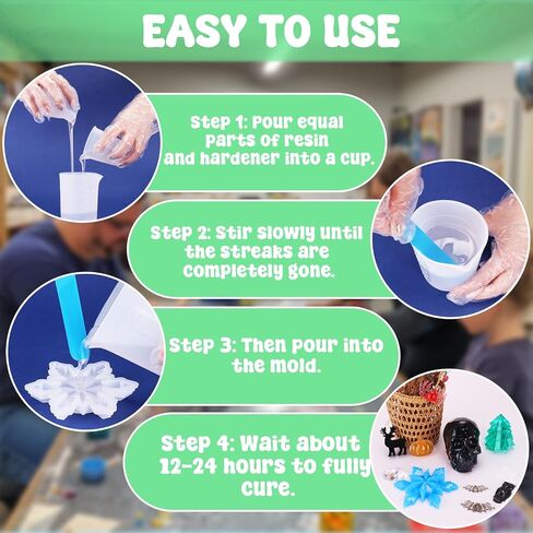 Epoxy Resin 1 Gallon - Crystal Clear Epoxy Resin Kit, No Yellowing No Bubble Easy to Mix 1:1 Ratio Art Resin Casting Resin for Art Crafts, Jewelry Making, River Tables, Wood & Resin Molds in Saudi Arabia