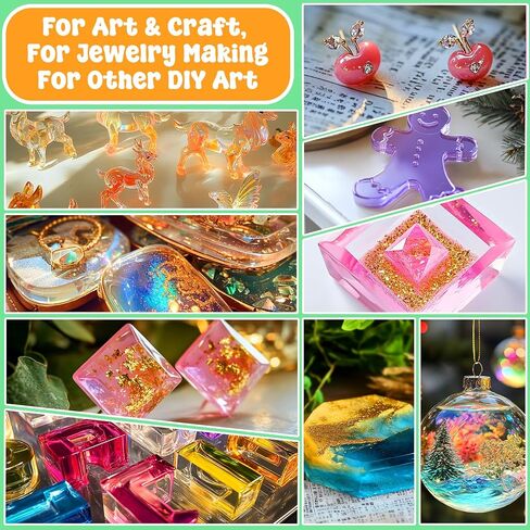 Epoxy Resin 1 Gallon - Crystal Clear Epoxy Resin Kit, No Yellowing No Bubble Easy to Mix 1:1 Ratio Art Resin Casting Resin for Art Crafts, Jewelry Making, River Tables, Wood & Resin Molds in Saudi Arabia