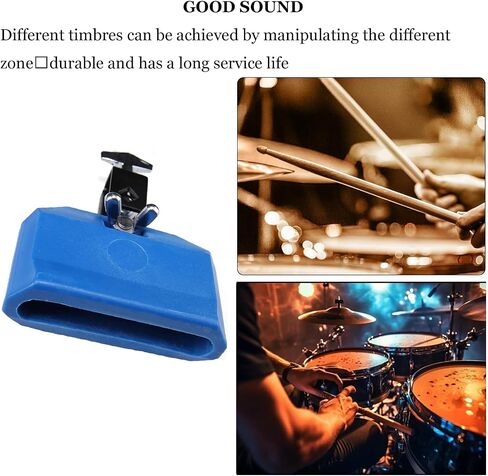 Moonback 6 Inch Cowbell و Jam Block Set ، كتلة الإيقاع الموسيقية البلاستيكية ، أداة الطبل اللاتينية ، رعاة البقر لمجموعة طبل مجموعة أدوات الإيقاع اللاتينية الأحمر in Kuwait