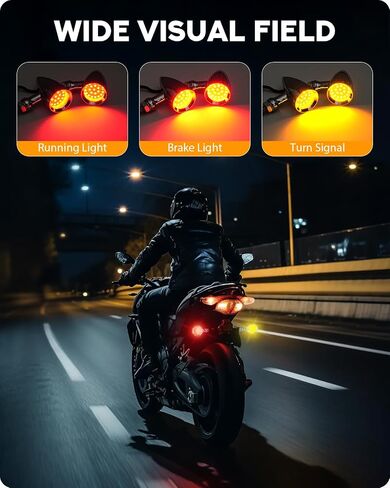 PBYMT 2 قطعة دراجة نارية رصاصة 24 LED أضواء إشارة الانعطاف الأمامية العنبر SMD وميض 8 مم فتحة تثبيت متوافقة مع Honda Yamaha سوزوكي Kawasaki Harley Chopper Bobber in Kuwait