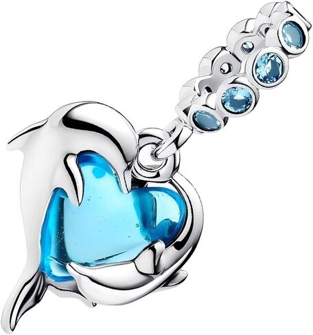Sparkling Sea Dangle Charm Fit Women Bracelet Necklaces Fashion Gifts 925 Sterling Silver DIY Jewelry in Saudi Arabia