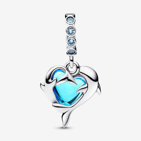 Sparkling Sea Dangle Charm Fit Women Bracelet Necklaces Fashion Gifts 925 Sterling Silver DIY Jewelry in Saudi Arabia