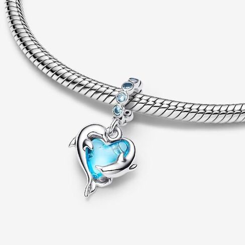 Sparkling Sea Dangle Charm Fit Women Bracelet Necklaces Fashion Gifts 925 Sterling Silver DIY Jewelry in Saudi Arabia
