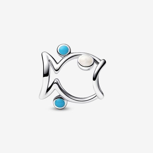 Sparkling Sea Dangle Charm Fit Women Bracelet Necklaces Fashion Gifts 925 Sterling Silver DIY Jewelry in Saudi Arabia