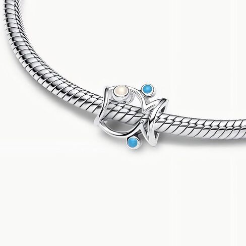 Sparkling Sea Dangle Charm Fit Women Bracelet Necklaces Fashion Gifts 925 Sterling Silver DIY Jewelry in Saudi Arabia