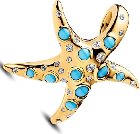 Sparkling Sea Dangle Charm Fit Women Bracelet Necklaces Fashion Gifts 925 Sterling Silver DIY Jewelry in Saudi Arabia