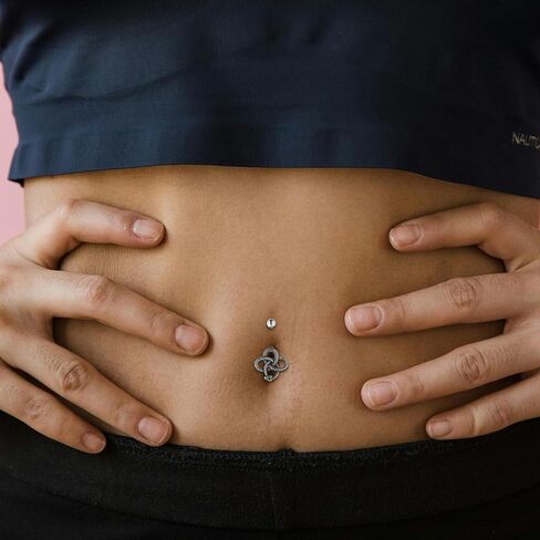 حلقات زر HZMAN BELLY للنساء 14G الصلب الجراحي حلقات بطن القوطية الأفعى قوطية حلقات بطن السرة مثقرة المجوهرات in Saudi Arabia