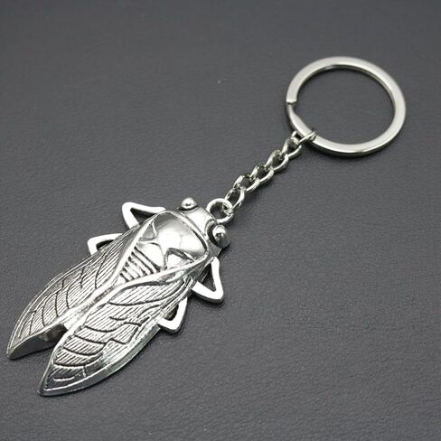 JSBWSFA 3PCS CICADA- سلسلة مفاتيح CICADA ، سبيكة الزنك المعدنية سلسلة مفاتيح المفاتيح MINI محفظة حقيبة اليد سحر مفاتيح الحشرات للنساء in Saudi Arabia