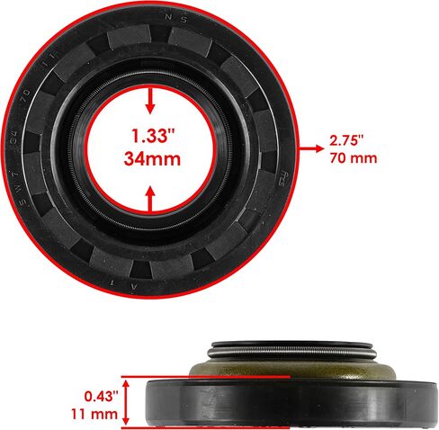 Caltric Front Drive Shaft Pinion Joint Oil Seal compatible with Honda Foreman 450 TRX450 1998-2001 / Foreman 450 TRX450ES 1998-2001 in Saudi Arabia