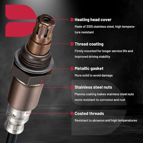 مستشعر Bdfhyk O2 Oxygen في اتجاه المصب 234-9040 234-4797 ، متوافق مع Honda Accord 2.4L L4 2003-2007 ، 36531RAA01 2344363 استبدال 2pcs in Saudi Arabia