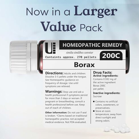 Borax 200C Homeopathic Remedy 200 Pellets, Urenus in Saudi Arabia