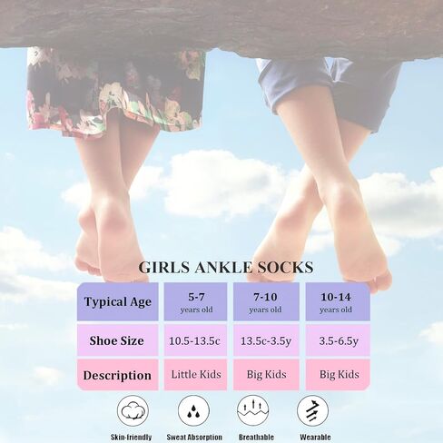 Bemeol 18 Pairs Girls Socks Kids Ankle Socks for Girls Sports Running Low Cut Athletic Sock in Saudi Arabia