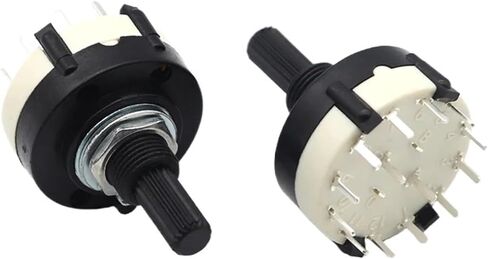 1PCS RS26 Plastic 4 Pole 3 Position Rotary Band Switch 2 Pole6 Position 1 Pole12 Position Handle Length 21MM Axis Band Switch(RS26 4P 3T) in Saudi Arabia