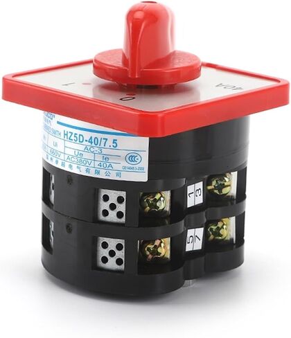 HZ5D-40/7.5 L02 L03 M04 7.5KW 40A 2 Poles Multipolar Combination Motor Circuit Universal Changeover Rotary Cam Switch(40A 7.5 L02) in Saudi Arabia