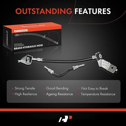 A-Premium Rear Driver Side Brake Hydraulic Hose Compatible with Select Hyundai, Kia Models - Accent 2018-2022, Rio 2018-2023 - Replace# 58737H8000 in Saudi Arabia