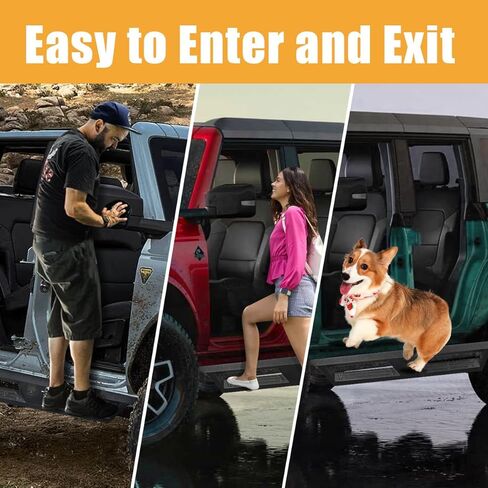 Running Boards Bronco Side Step, Black Powder Coated Nerf Bars Carbon Steel Off-Road Running Boards Compatible with 2021 2022 2023 2024 Ford Bronco 4 Door SUV in Kuwait