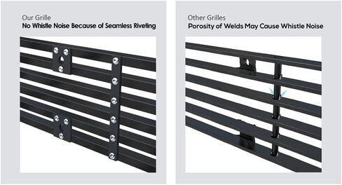 APS Compatible with Nissan Frontier 2001-2004 Main Upper Stainless Steel Black Horizontal Billet Front Grill Grille Insert N85419J in Saudi Arabia