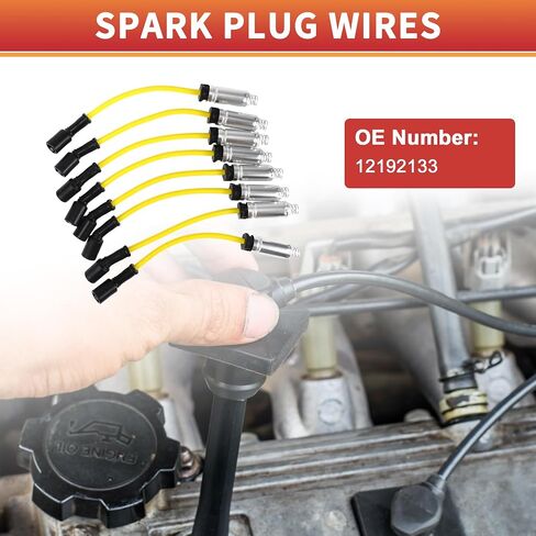 Acropix Car Spark Coll Coil Coil Coil Coil Coil Coil Tharness Cable Fit for Cadillac Escalade 8 Cyl 5.3L 8 Cyl 6.0L 2002-2006 No.12192133 - Pack of 8 in Saudi Arabia