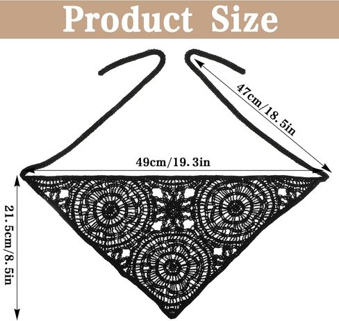 4pcs crochet bandanas عصابات رأس ، وشاح رأس الكروشيه ، ربطة عنق قابلة للتعديل ، شحمة رأس خمر ، وشاح الشعر مع 24 مساءً مقطع من قطعة واحدة للنساء إكسسوارات الشعر للنساء in Saudi Arabia