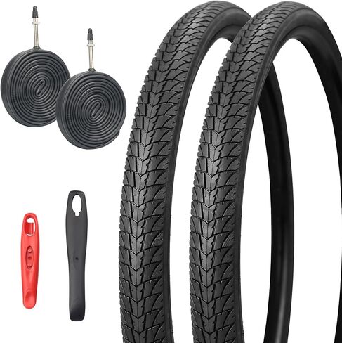 2 Pack 700x38c(40-622) Gravel Bike Tire Road Bike Tire City Bike Tire Strong Grip Compatible Replacement Bicycle Tire for Bicycle Cruiser Bike Black in Kuwait