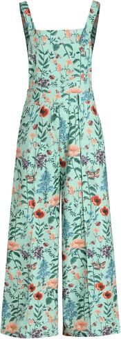 CIDER Lightweight Corduroy Floral Button Wide Leg Jumpsuit in Saudi Arabia