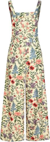 CIDER Lightweight Corduroy Floral Button Wide Leg Jumpsuit in Saudi Arabia