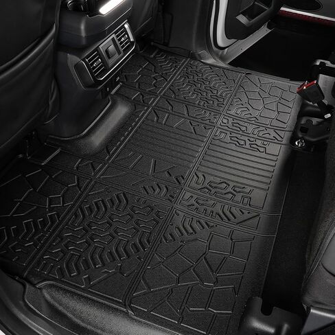 Pickup Truck Floor Mats for Ford F-150 2015-2025 | F150 Lightning 2022-2025 SuperCrew Cab TPE All Weather Car Liners Custom Fit F150 Accessories in Saudi Arabia