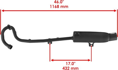 Caltric Muffler with Pipe Gasket Compatible with Honda TRX300FW FourTrax 300 4X4 1988 1989 1990 1991 in Saudi Arabia