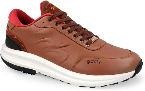 G-Defy Starglide Men's Men's Orthopedic Leather Shoes | أحذية رياضية المشي المتميزة مع VersoShock® Aircloud Sole للراحة طوال اليوم ، والدعم النشط الطويل والناشط | تقويم العظام الحر in Kuwait