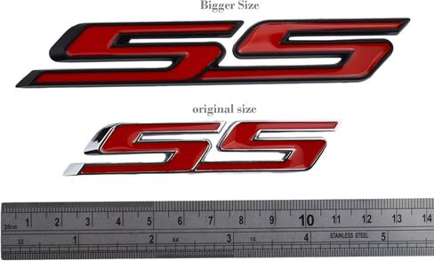 5.5" Bigger Larger Metal SS Grille Emblem Badge Plate Decal with Mount for Chevrolet Camaro Impala Cobalt Holden Front Bumper in Saudi Arabia
