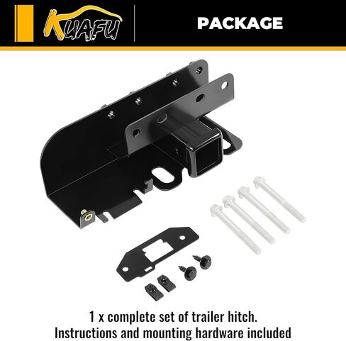 Kuafu 2 "Trailer Hitch متوافق مع 2021-2025 Ford Bronco 2 Door 4 Door Class 3 Trailer Tow Hitch Assembly Steel Black in Kuwait