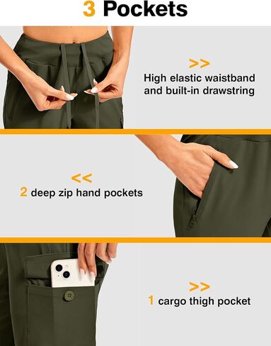 TBMPOY Womens 15" Long Hiking Shorts Below Knee Length Cargo Capri Bermuda Water Resistant Lightweight Stretch 3 Pockets in Saudi Arabia