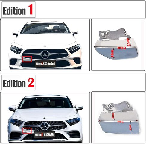 Front Tow Cover for 18-23 Mercedes-Benz CLS C257 AMG Line Fit 220d 300d 350d 400d 200 300 350 450 50amg 2018 2019 2020 2021 2022 2023 Bumper Towing Hook Cap in Kuwait