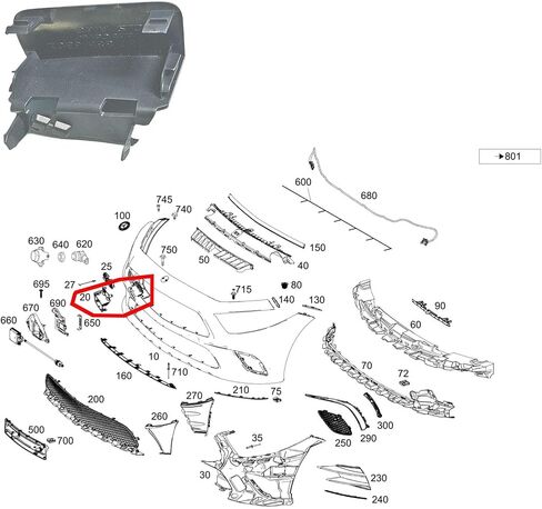 Front Tow Cover for 18-23 Mercedes-Benz CLS C257 AMG Line Fit 220d 300d 350d 400d 200 300 350 450 50amg 2018 2019 2020 2021 2022 2023 Bumper Towing Hook Cap in Kuwait