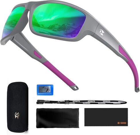 suoso Sports Polarized Sunglasses for Men: Women UV400 Protection Wrap Around Sun Glasses for Fishing Cycling Running Driving in Saudi Arabia