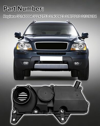 PCV Valve Oil Trap w/Gasket Fit for Volvo XC90 XC60 S60 S80 S90 V60 V90 XC40 XC70 2.0L 4 Cylinder 2014 2015 2016 2017 2018-2021, Replace 32140004 32242753 31430923 31670210 31316184 in Saudi Arabia