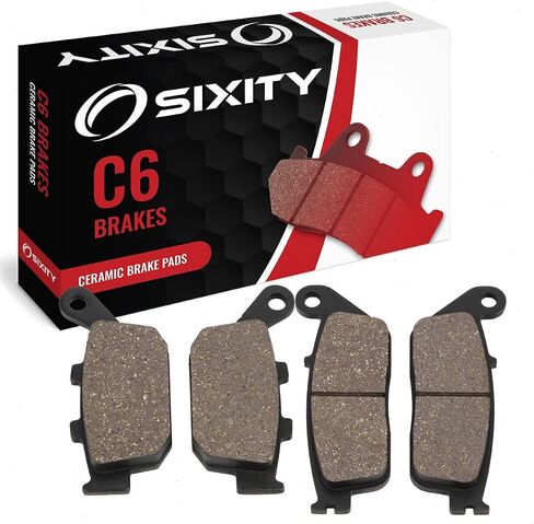 Sixity C6 Front Rear Ceramic Brake Pads compatible with Honda NC700X Manual G Box 2012-2014 Complete Set in Saudi Arabia