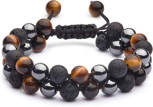 Triple Protection Bracelet Handmade Bracelets Natural Stone Healing Bracelet Bring Luck Energy Bracelets Unisex in Kuwait