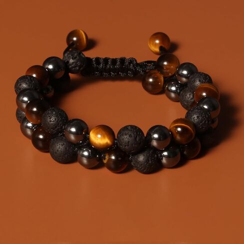 Triple Protection Bracelet Handmade Bracelets Natural Stone Healing Bracelet Bring Luck Energy Bracelets Unisex in Kuwait