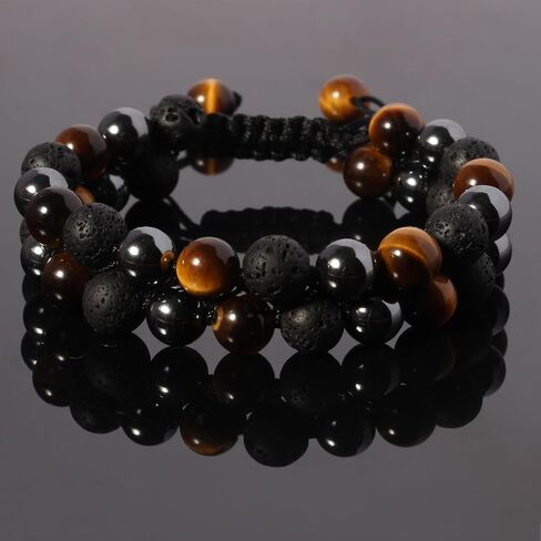 Triple Protection Bracelet Handmade Bracelets Natural Stone Healing Bracelet Bring Luck Energy Bracelets Unisex in Kuwait