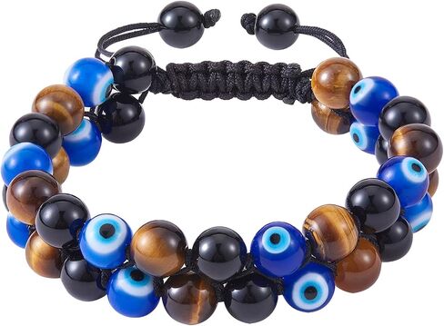 Triple Protection Bracelet Handmade Bracelets Natural Stone Healing Bracelet Bring Luck Energy Bracelets Unisex in Kuwait