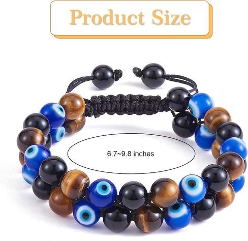 Triple Protection Bracelet Handmade Bracelets Natural Stone Healing Bracelet Bring Luck Energy Bracelets Unisex in Kuwait