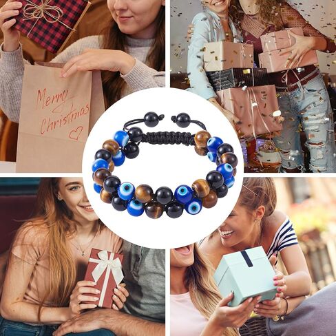 Triple Protection Bracelet Handmade Bracelets Natural Stone Healing Bracelet Bring Luck Energy Bracelets Unisex in Kuwait