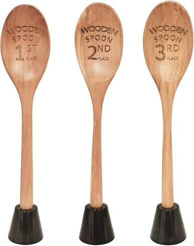 3 Pcs Chili Cook off Prizes 1st, 2nd, 3rd, chili cook off trophies,Wooden Spoons Trophies Cooking Dishcloth Chili Box for Chili Festivals Cooking Competition Cooking Gifts for Men Women (Light Wood) in Kuwait