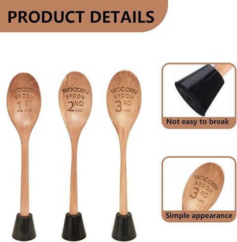 3 Pcs Chili Cook off Prizes 1st, 2nd, 3rd, chili cook off trophies,Wooden Spoons Trophies Cooking Dishcloth Chili Box for Chili Festivals Cooking Competition Cooking Gifts for Men Women (Light Wood) in Kuwait