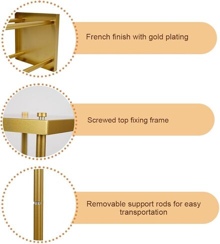 Vincidern 4Pcs Wedding Centerpieces for Tables, 23.6in Metal Flower Stand Gold Wedding Centerpieces Tall Vases Geometric Flower Stand for Wedding Decorations, Birthday, Event, Home in Kuwait