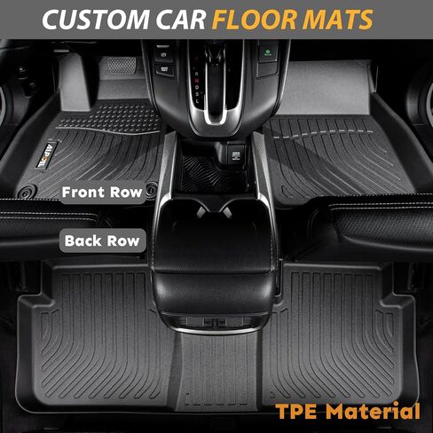 AIPOIL® Floor Mats & Cargo Liner Set for Kia Seltos 2024 2025 (Cargo Liner Only Fit The Upper Layer) All Weather Protection TPE Anti-Slip Automotive Full Set Custom Car Mats Accessories - Black in Saudi Arabia